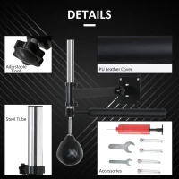 Soozier Lightweight Fast-Reflexes Speed Bag Boxing Punching Bag Wall Mount Height Adjustable, MMA, Martial Arts, and Boxing Equipment for Training at Home, Heavy-Duty, 9" H x 7" Dia.(m-7)
