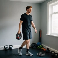 Soozier Weight Plates Set, 2-Inch Barbell Weights Set w/Tri-Grips for Home Gym Weightlifting and Strength Training, 2 x 33lbs(m-8)