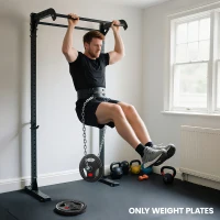 Soozier Weight Plates Set, 2-Inch Barbell Weights Set w/Tri-Grips for Home Gym Weightlifting and Strength Training, 2 x 33lbs(m-7)