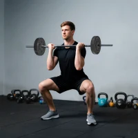 Soozier Weight Plates Set of 2, 1-Inch Barbell Weight Set for Home Gym Strength Training and Weightlifting, 2 x 22 lbs(m-10)