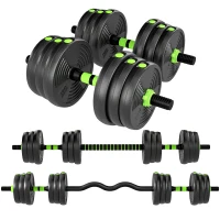 Soozier Adjustable Dumbbell Set, 3 in 1 Weights Dumbbells Set for Home Gym, 55lb Free Weights with Connector and Non-Slip Grip(m-2)