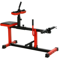 Soozier Adjustable Steel Seated Calf Raise Exercise Strength Training Gym Equipment, Red(m-11)