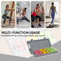 Soozier 13lbs. Dumbbell Set Weights Fitness Dumbbells with Carry Case for Man and Women Home Gym, Workout, Up Body Training(m-4)