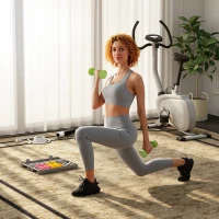 Soozier 13lbs. Dumbbell Set Weights Fitness Dumbbells with Carry Case for Man and Women Home Gym, Workout, Up Body Training(m-1)