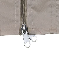 Outsunny 10' x 10' Gazebo Tent Shelter Art Steel Frame Flame-Retardant Fabric with Mosquito Netting for Party Dinner Beige(m-10)