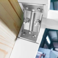 HOMCOM 47" x 30" Dining Table, Farmhouse Dining Room Table with Pine Wood Frame, Space Saving Kitchen Table, Natural(m-10)