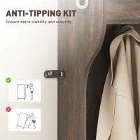 HOMCOM 4-In-1 Hall Tree with Bench and Shoe Storage, Farmhouse Coat Rack Shoe Bench with 12 Shoe Cubbies, 6 Hooks, Dark Brown(m-6)