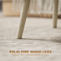 HOMCOM Lift Top Coffee Table with Storage, Center Table with Hidden Compartments and Pine Wood Legs for Living Room, Oak(m-9)