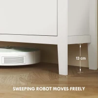 HOMCOM Narrow Shoe Cabinet with 4 Flip Drawers, Adjustable Shelves for Entryway, Holds 12-20 Pairs, White(m-6)