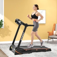 Folding Electric Treadmill with 3.5HP Motor, Incline and LCD Display, Running Machine Ideal for Home Use, 56.5'' L x 21.5'' W x 48'' H, Black(m-1)