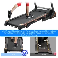 Folding Electric Treadmill with 3.5HP Motor, Incline and LCD Display, Running Machine Ideal for Home Use, 56.5'' L x 21.5'' W x 48'' H, Black(m-6)