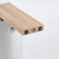 Tempered Glass Coffee Table with Geometric Design, Metal Tubular Legs, Durable Centre Desk for Living Room, 35" L x 19" W x 16.5" H, Natural(m-6)