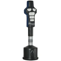 Soozier Free Standing Punching Bag, Height Adjustable Boxing Bag with Fillable Base, Pu-Wrapped for Youths Adults Fitness Training, Home Gym Use, Multi-colour(m-11)