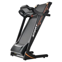 Folding Electric Treadmill with 3.5HP Motor, Incline and LCD Display, Running Machine Ideal for Home Use, 56.5'' L x 21.5'' W x 48'' H, Black(m-12)