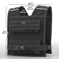 Soozier 44LBS Adjustable Weighted Vest, Weight Vest with Reflective Strips, Snug Fit for Men Women Running Strength Training(m-3)