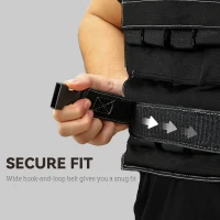 Soozier 44LBS Adjustable Weighted Vest, Weight Vest with Reflective Strips, Snug Fit for Men Women Running Strength Training(m-5)