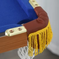 Soozier 54.3"L Mini Pool Table Portable Billiard Table Includes Cues, Ball, Chalk, Rack, Blue(m-10)