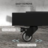 Soozier Weight Plate Rack, Bumper Plate Rack Holder for 2 inch Plates and Bars, with 4 Transport Wheels and 6 Fasten Clamps, 440 lbs Capacity(m-5)