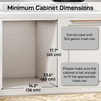 HOMCOM Pull Out Trash Can Under Cabinet, 10.6 Gallon (40L) Slide Out Garbage Can with 2 Removable Compartments, Grey(m-6)