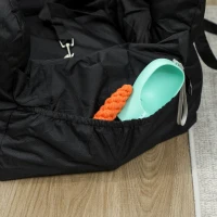 PawHut Dog Car Seat for Small Pets, Dog Booster Car Seat with Cushion and Storage Pockets, Machine Washable, Black(m-10)