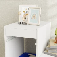 Qaba 3 Layers Toy Storage Organizer Kids Bookshelf Children Toy Storage w/ 6 Plastic Bins, Yellow & Blue(m-10)