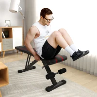 Soozier Adjustable Weight Bench, Foldable Workout Bench with Multi-Angle Seat and Back, Flat or Incline Bench for Home Gym(m-7)