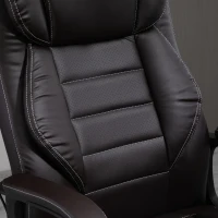 Vinsetto Massage Office Chair, High Back Executive Office Chair with 6-Point Vibration, Adjustable Height, Swivel Seat and Rocking Function, Brown(m-11)