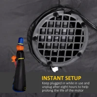 HOMCOM 10ft Inflatable Halloween Pumpkin Head Reaper, Blow Up LED  Display for Garden Indoor Outdoor(m-6)