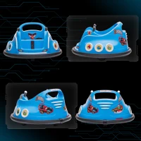 Qaba Angry Bird Licensed Electric Ride on Car, 12V Bumper Car for Kids w/ Dual Joysticks, 360 Degree Spin, Blue(m-10)