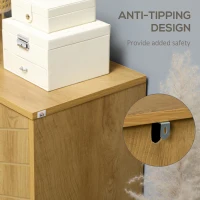 HOMCOM Storage Cabinet with Doors, Cupboard Organization with Shelf and Wood Legs, Storage Solution for Living Room, Bathroom(m-5)