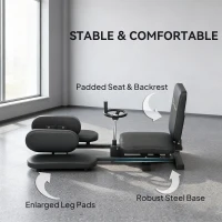 Soozier Leg Stretcher, 180° Adjustable Leg Split Machine with Handwheels, Leg Stretching Equipment for Flexibility(m-6)