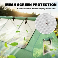 Outsunny Portable Mini Greenhouse with Mesh Windows for Indoor and Outdoor, 94.5" x 35.4" x 35.4", Green(m-10)