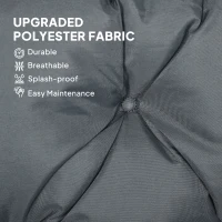 Outsunny Porch Swing Cushion Garden Bench Cushion with Backrest, Non-Slip 2-seater Soft Pad, Swing Chair Mat Replacement for Indoor and Outdoor, 39.4" x 38.6", Dark Grey(m-4)