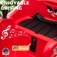 Qaba Angry Bird Licensed Electric Ride on Car, 12V Bumper Car for Kids w/ Dual Joysticks, 360 Degree Spin, Red(m-7)