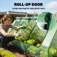 Outsunny Portable Mini Greenhouse with Mesh Windows for Indoor and Outdoor, 94.5" x 35.4" x 35.4", Green(m-5)