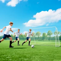 Soozier Soccer Goal, Soccer Net for Backyard, 10 x 4 ft, White(m-8)