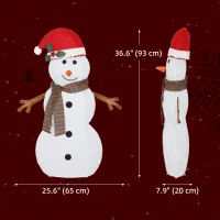 Outsunny Lighted Christmas Decoration, Outdoor Christmas Snowman with LED Lights, Stakes, Zip Ties, IP44 Waterproof(m-3)