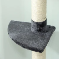 PawHut 8.5ft Cat Climbing Tree 5-Tier Kitty Activity Center with Scratching Post  Dark Grey(m-9)