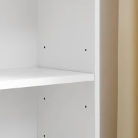 8-Tier Slim Media Tower Rack with Adjustable Shelves, Anti-Tip Hardware, Tall Narrow Bookcase for Compact Room, 11.5" L x 9.5" W x 71" H, White(m-8)
