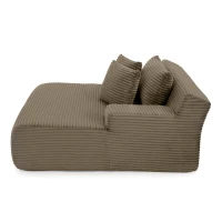Modern Single Lazy Sofa Lounge Chair with High-Density Foam Fill, Sleeper Sofa Ideal for Living Room, 50" L x 65" W x 27.5" H, Brown(m-7)