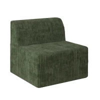 Single-Seat Compressed Sectional Sofa with Reversible Modular Design, Foam Construction for Plush Lounging, 33" L x 32" W x 30" H, Green(m-2)