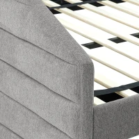 Queen Size Upholstered Daybed with Pull-Out Trundle and Storage Drawers, Assembly Required with All Tools, 88" L x 64.5" W x 34" H, Grey(m-6)