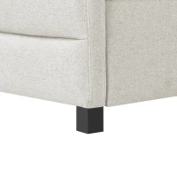 Queen Size Upholstered Daybed with Trundle and Pull-Out Drawers, Sofa Bed with Solid MDF and Plywood Frame, 88" L x 64.5" W x 34" H, Beige(m-7)