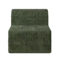 Single-Seat Compressed Sectional Sofa with Reversible Modular Design, Foam Construction for Plush Lounging, 33" L x 32" W x 30" H, Green(m-6)