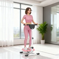 Soozier Foldable Ab Twister Board for Waist Trimming with LCD Display, Ab Workout Equipment for Women and Men, Pink(m-2)