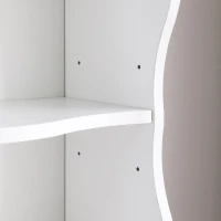 8-Tier Adjustable Slim Bookcase with Wavy Edge Design, Anti-Tip Hardware, Detachable Cabinets for Home Storage, 11.5" L x 9.5" W x 71" H, White(m-8)