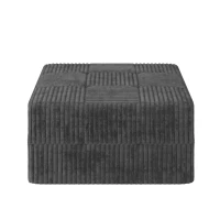 Compressed Sectional Ottoman Sofa with Space-Saving Reversible Design, Sleeper Sofa with Breathable Fabric, 33" L x 33" W x 17" H, Grey(m-5)