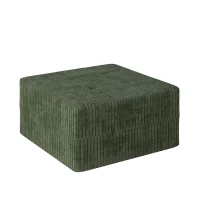 Compressed Sectional Ottoman Sofa with Space-Saving Reversible Design, Sleeper Sofa with Breathable Fabric, 33" L x 33" W x 17" H, Green(m-5)