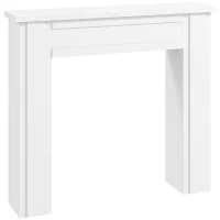 HOMCOM Modern Fireplace Mantel, Freestanding Fireplace Surround with Leg for Electric Fireplaces, 44.7" W x 40" H, White(m-11)