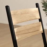 HOMCOM 3 Piece Dining Table Set for 2, Modern Kitchen Table and Chairs, Dining Room Set for Breakfast Nook, Light Wood Grain(m-9)